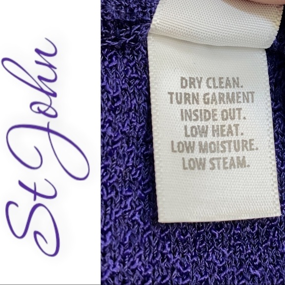 ST. JOHN Santana Wool Blend Purple Pencil Skirt, Size 4 - Picture 11 of 15